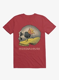 Memento Mori Flower Skull Red T-Shirt