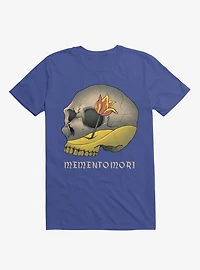Memento Mori Flower Skull Royal Blue T-Shirt
