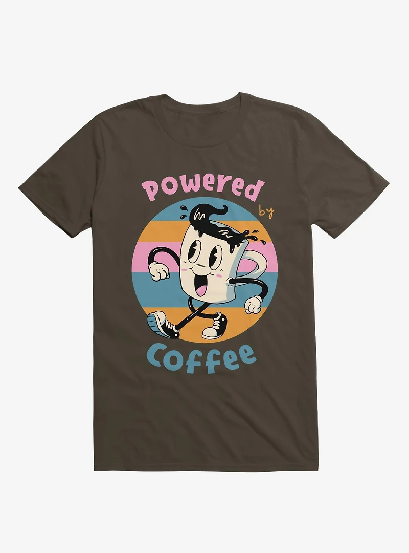 Powered By Coffee Brown T-Shirt