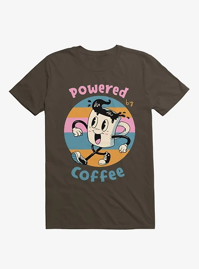 Powered By Coffee Brown T-Shirt