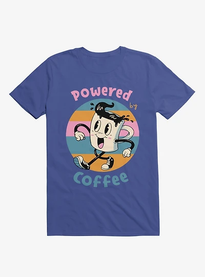 Powered By Coffee Royal Blue T-Shirt