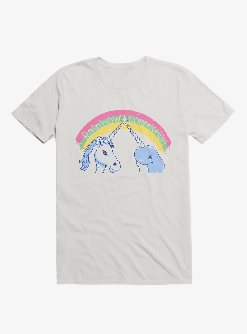 Rainbow Connection Unicorn And Narwhal White T-Shirt