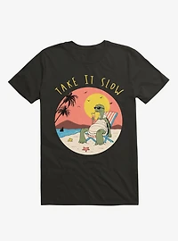 Take It Slow! Turtle Beach Black T-Shirt