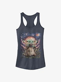 Star Wars The Mandalorian The Child Sipping Night Sky Girls Tank