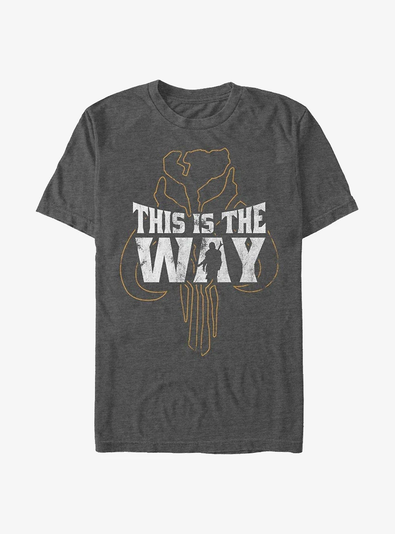 Star Wars The Mandalorian This Is Way Iron Heart Outline T-Shirt
