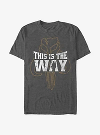 Star Wars The Mandalorian This Is Way Iron Heart Outline T-Shirt
