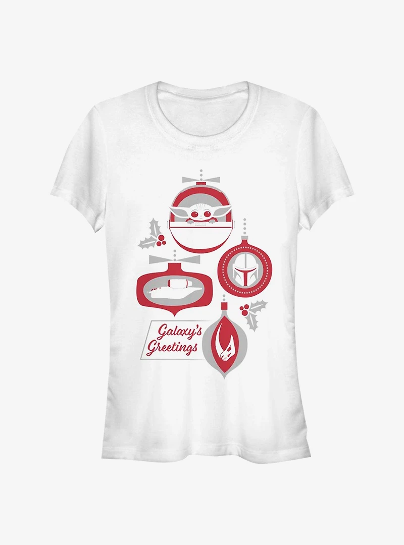 Star Wars The Mandalorian Galaxy's Greetings Child Girls T-Shirt