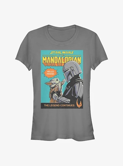 Star Wars The Mandalorian Hello Friend Poster Girls T-Shirt