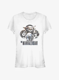 Star Wars The Mandalorian Mando Circles Girls T-Shirt