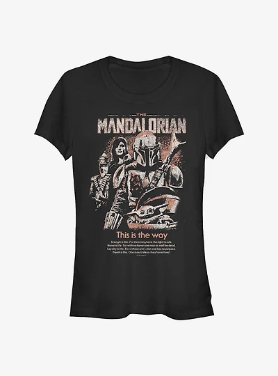 Star Wars The Mandalorian Retro Pop Poster Girls T-Shirt