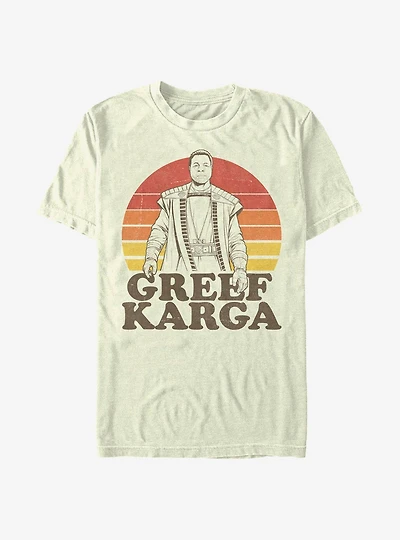 Star Wars The Mandalorian 70's Retro Sunset Greef T-Shirt