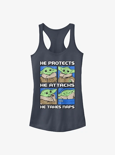 Star Wars The Mandalorian Child Protect Attack Nap Girls Tank