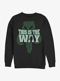 Star Wars The Mandalorian This Is Way Pattern Crew Sweatshirt