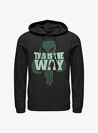 Star Wars The Mandalorian This Is Way Pattern Hoodie