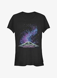 Star Wars The Mandalorian Child Galaxy Peek Girls T-Shirt