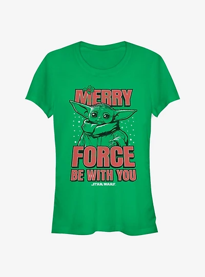 Star Wars The Mandalorian Child Merry Force Girls T-Shirt