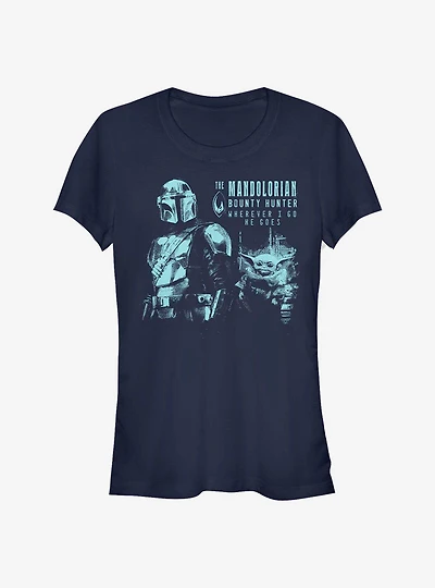 Star Wars The Mandalorian Child Wherever I Go Girls T-Shirt