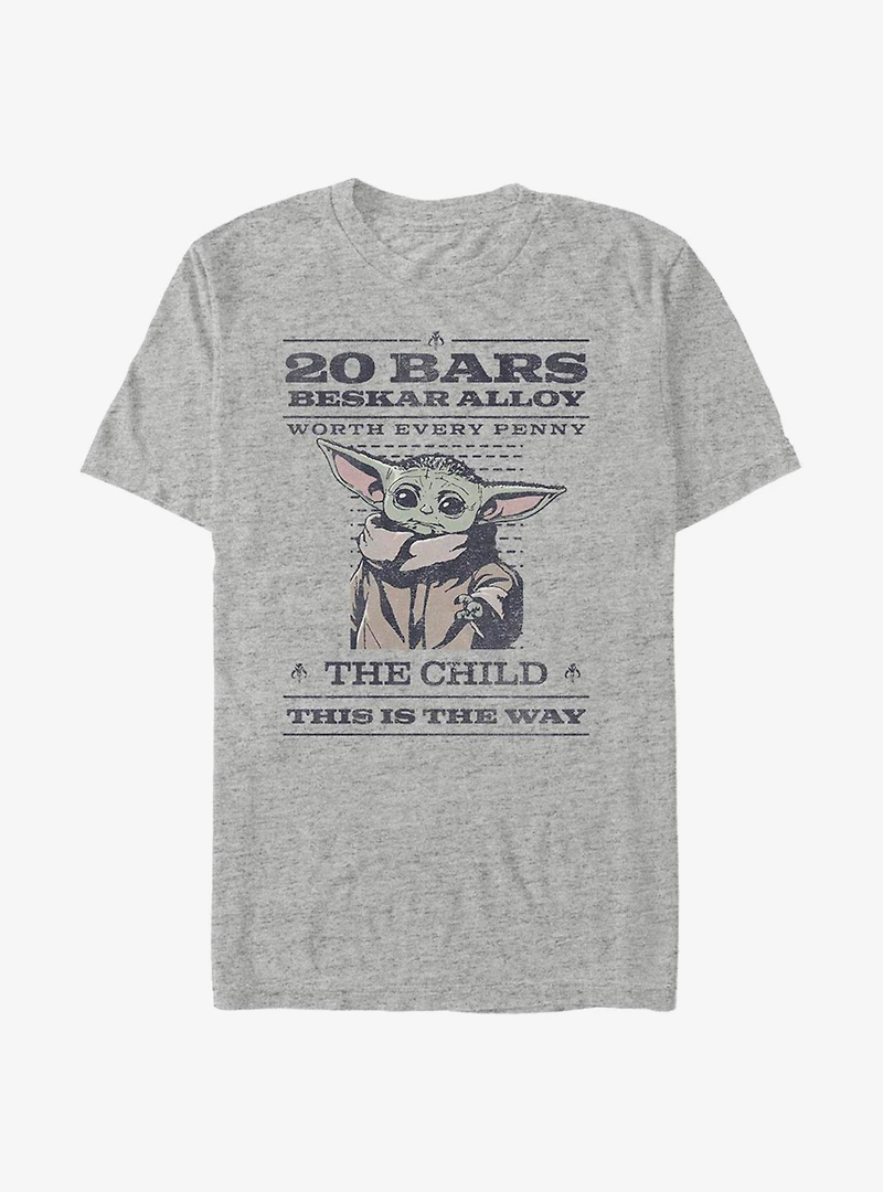 Star Wars The Mandalorian Child Wanted Poster T-Shirt