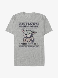 Star Wars The Mandalorian Child Wanted Poster T-Shirt