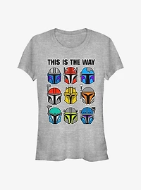 Star Wars The Mandalorian Bountiful Helmets Girls T-Shirt