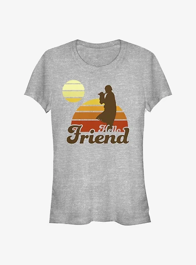 Star Wars The Mandalorian Mando Retro Sunset Girls T-Shirt