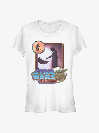 Star Wars The Mandalorian Retro Mando Scenes Girls T-Shirt
