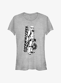 Star Wars The Mandalorian Stormtrooper Splatter Girls T-Shirt