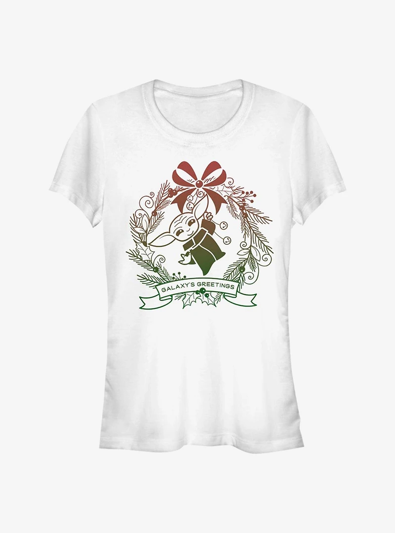 Star Wars The Mandalorian The Child Galaxy's Greetings Girls T-Shirt