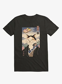 Sushi Nekoyo-E Black T-Shirt