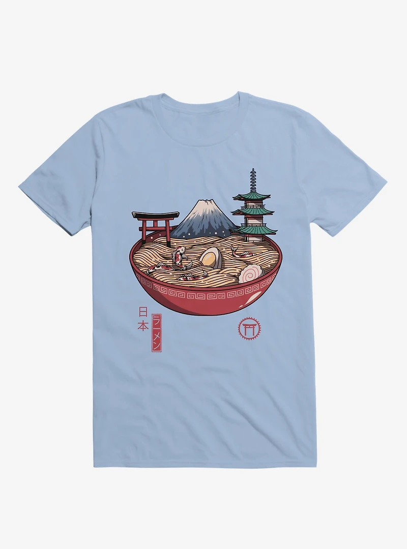 A Japanese Ramen Light Blue T-Shirt