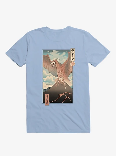 Irradiated Kaiju Ukiyo-E Light Blue T-Shirt