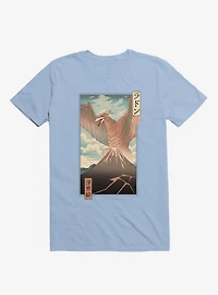 Irradiated Kaiju Ukiyo-E Light Blue T-Shirt