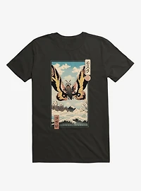 Ancient Moth Ukiyo-E Black T-Shirt