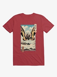 Ancient Moth Ukiyo-E Red T-Shirt