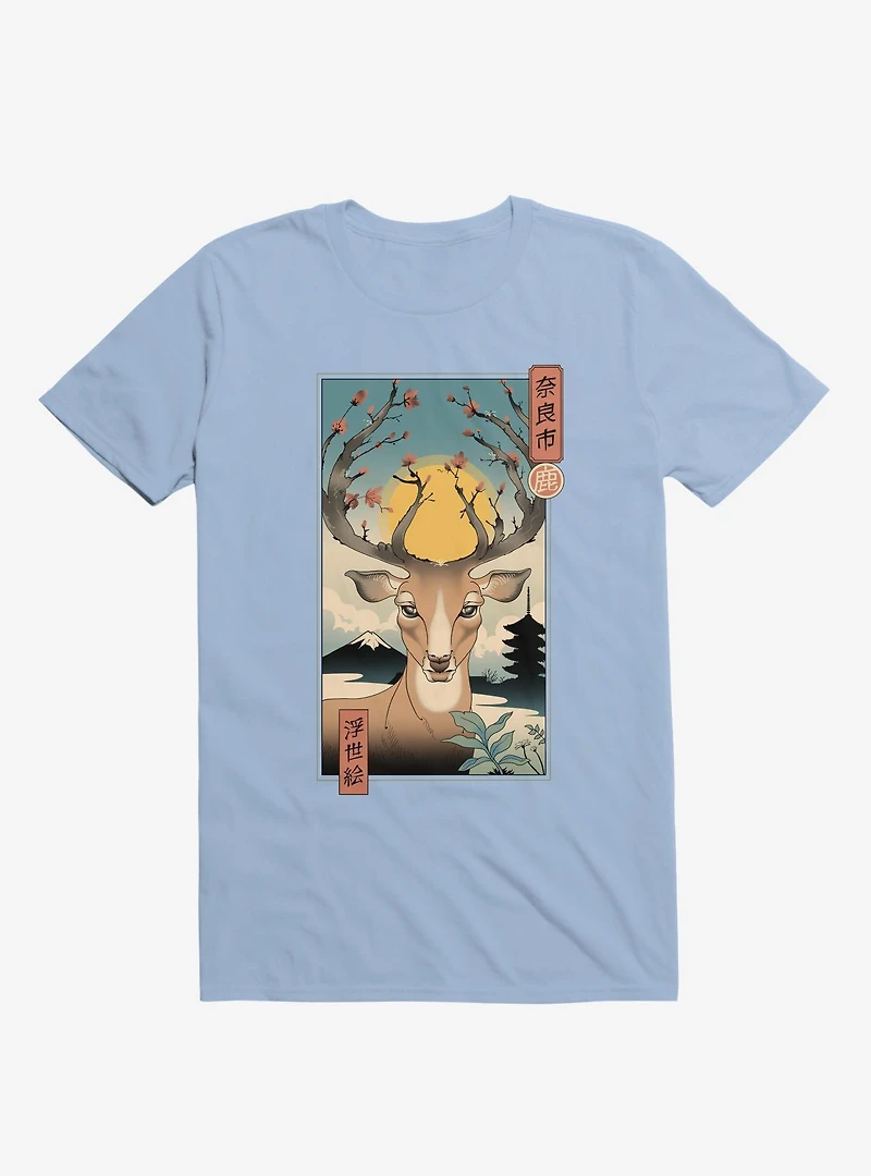 Spring Nara Deer Light Blue T-Shirt