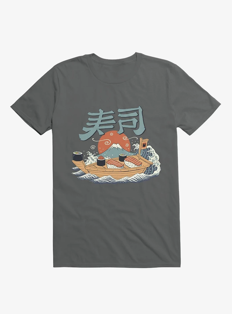Sushi Pop Boat Charcoal Grey T-Shirt
