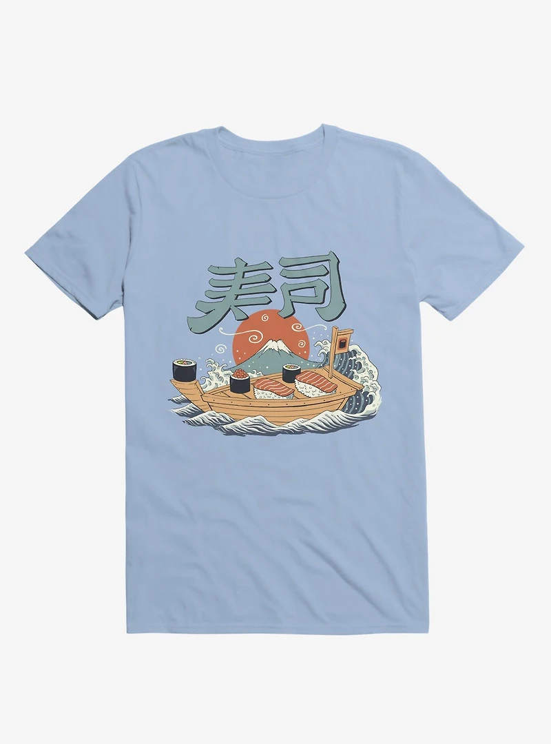 Sushi Pop Boat Light Blue T-Shirt