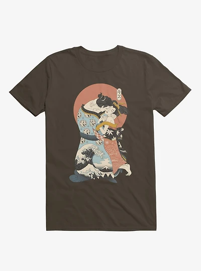 The Kiss Ukiyo-E Brown T-Shirt