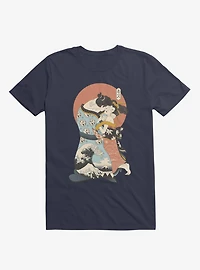 The Kiss Ukiyo-E Navy Blue T-Shirt