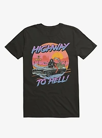 Highway To Hell Grim Reaper And Friends Black T-Shirt