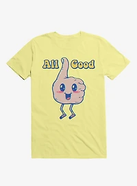 It's All Good Thumbs Up Corn Silk Yellow T-Shirt