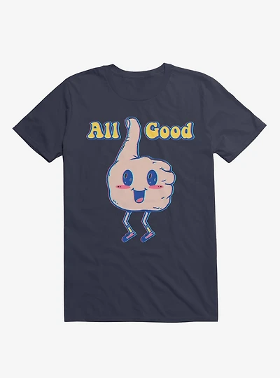 It's All Good Thumbs Up Navy Blue T-Shirt