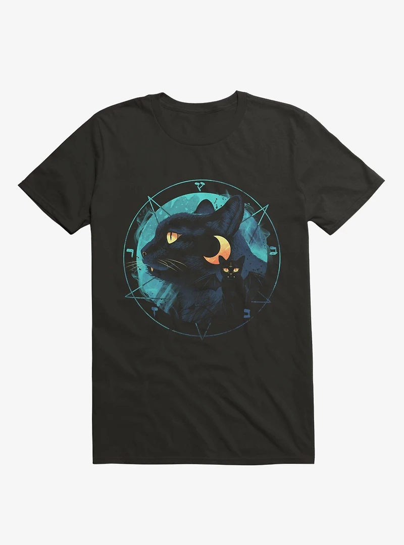 Puss the Evil Cat Black T-Shirt