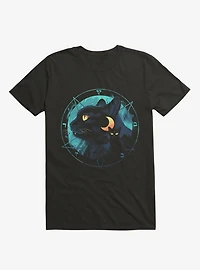 Puss the Evil Cat Black T-Shirt