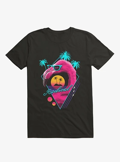 Rad Flamingo Black T-Shirt
