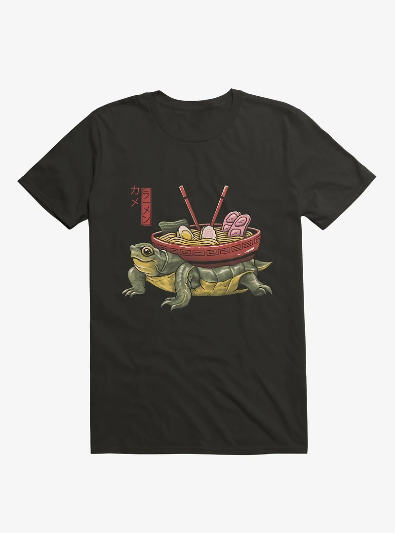 Turtle Kame Ramen Black T-Shirt