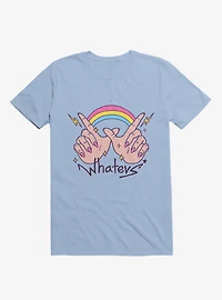 Rainbow Whatevs! Light Blue T-Shirt