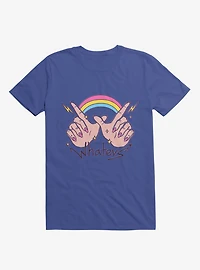 Rainbow Whatevs! Royal Blue T-Shirt