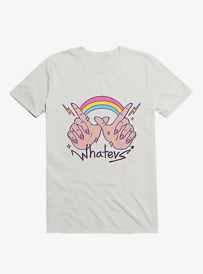 Rainbow Whatevs! White T-Shirt