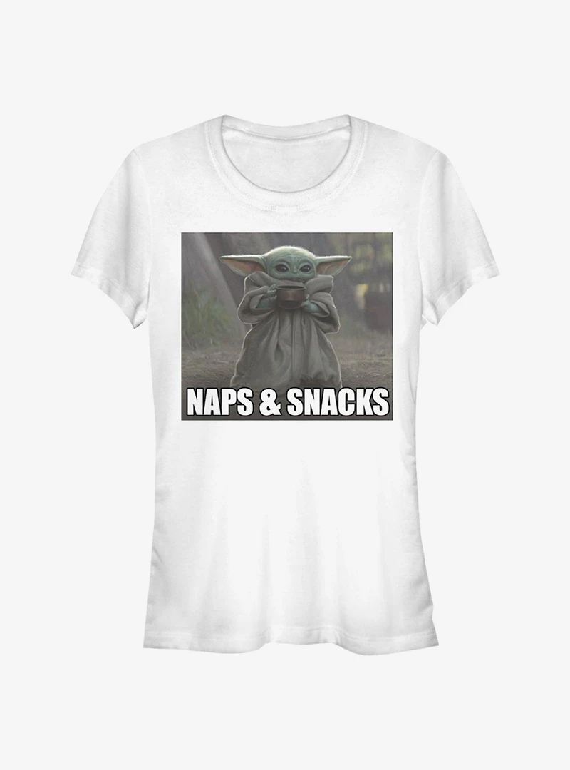 Star Wars The Mandalorian Naps And Snacks Child Girls T-Shirt